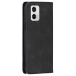 Anti-drop lædercover til Motorola Moto G73 5G, kalvetekstur pungstativ telefoncover