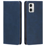 Anti-drop lædercover til Motorola Moto G73 5G, kalvetekstur pungstativ telefoncover