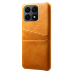 For Honor X8a 4G Dual Card Slots Phone Case Anti-scratch Leather+PC Phone Cover