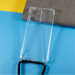 For Xiaomi Redmi Note 12 Pro+ 5G TPU Phone Case Transparent Reinforced Corners Phone Cover with Lanyard