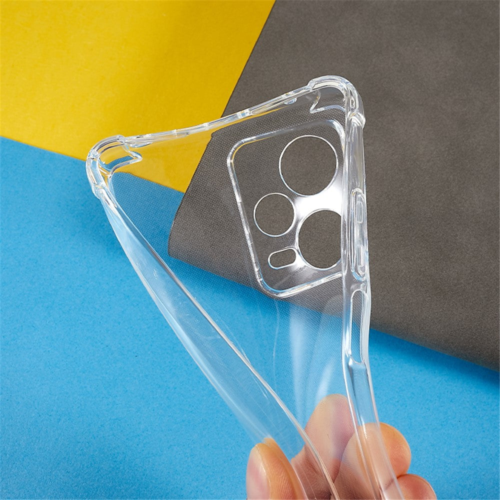 For Xiaomi Redmi Note 12 Pro+ 5G TPU Phone Case Transparent Reinforced Corners Phone Cover with Lanyard