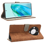 For Honor X9a 5G / X40 5G / Magic5 Lite 5G Phone Cover RFID Blocking Leather Wallet Stand Case with Strap