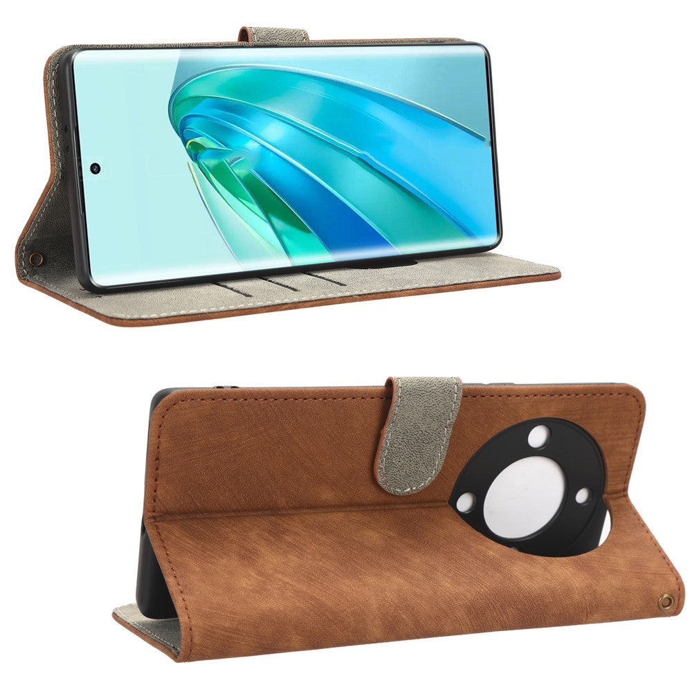 For Honor X9a 5G / X40 5G / Magic5 Lite 5G Phone Cover RFID Blocking Leather Wallet Stand Case with Strap