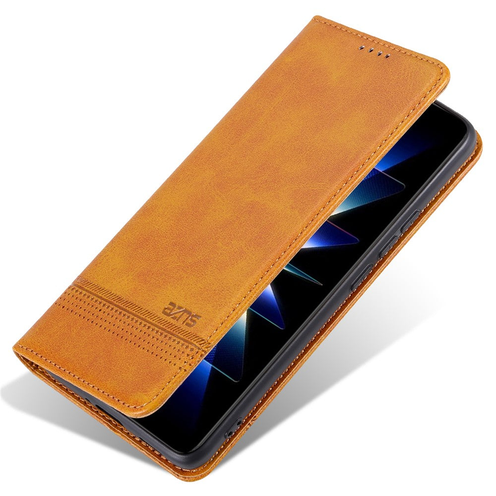 AZNS För Xiaomi Poco F5 Pro 5G / Redmi K60 Pro 5G / K60 5G Läderfodral Stativ Plånboksfodral