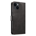 For iPhone 14 Plus Stand Leather Phone Cover Square Clasp Smartphone Case with Wallet