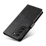For Samsung Galaxy S23 Phone Cover Square Magnetic Clasp Stand Wallet Leather Drop-proof Flip Phone Case