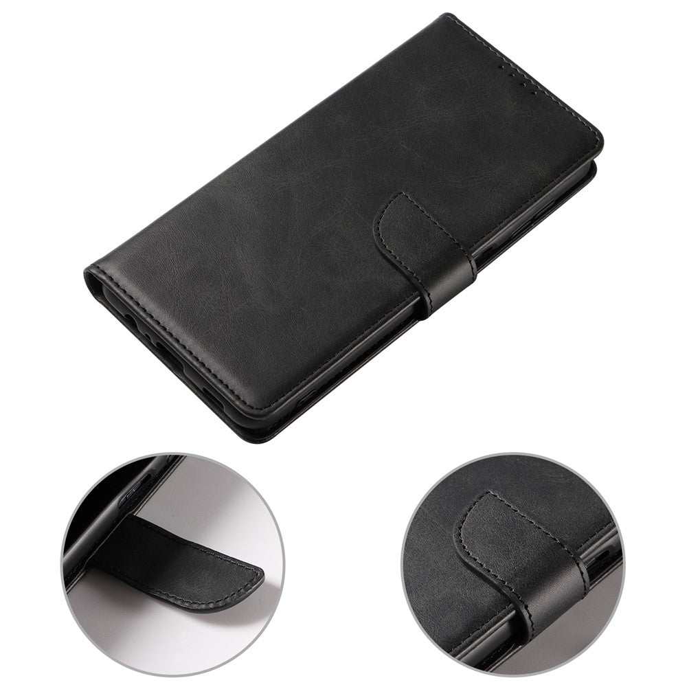 For Samsung Galaxy S23 Phone Cover Square Magnetic Clasp Stand Wallet Leather Drop-proof Flip Phone Case