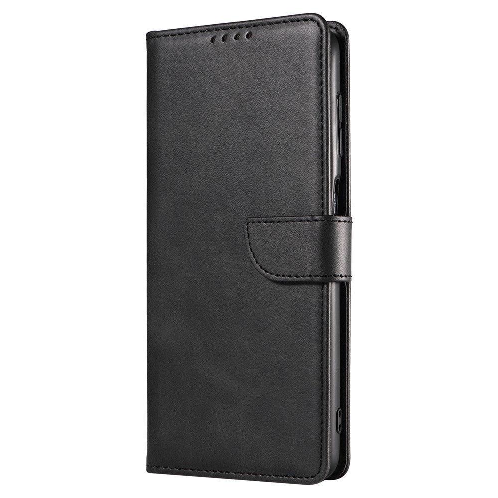 For Samsung Galaxy S23 Phone Cover Square Magnetic Clasp Stand Wallet Leather Drop-proof Flip Phone Case