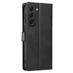 For Samsung Galaxy S23 Phone Cover Square Magnetic Clasp Stand Wallet Leather Drop-proof Flip Phone Case