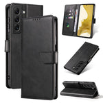 For Samsung Galaxy S23 Phone Cover Square Magnetic Clasp Stand Wallet Leather Drop-proof Flip Phone Case