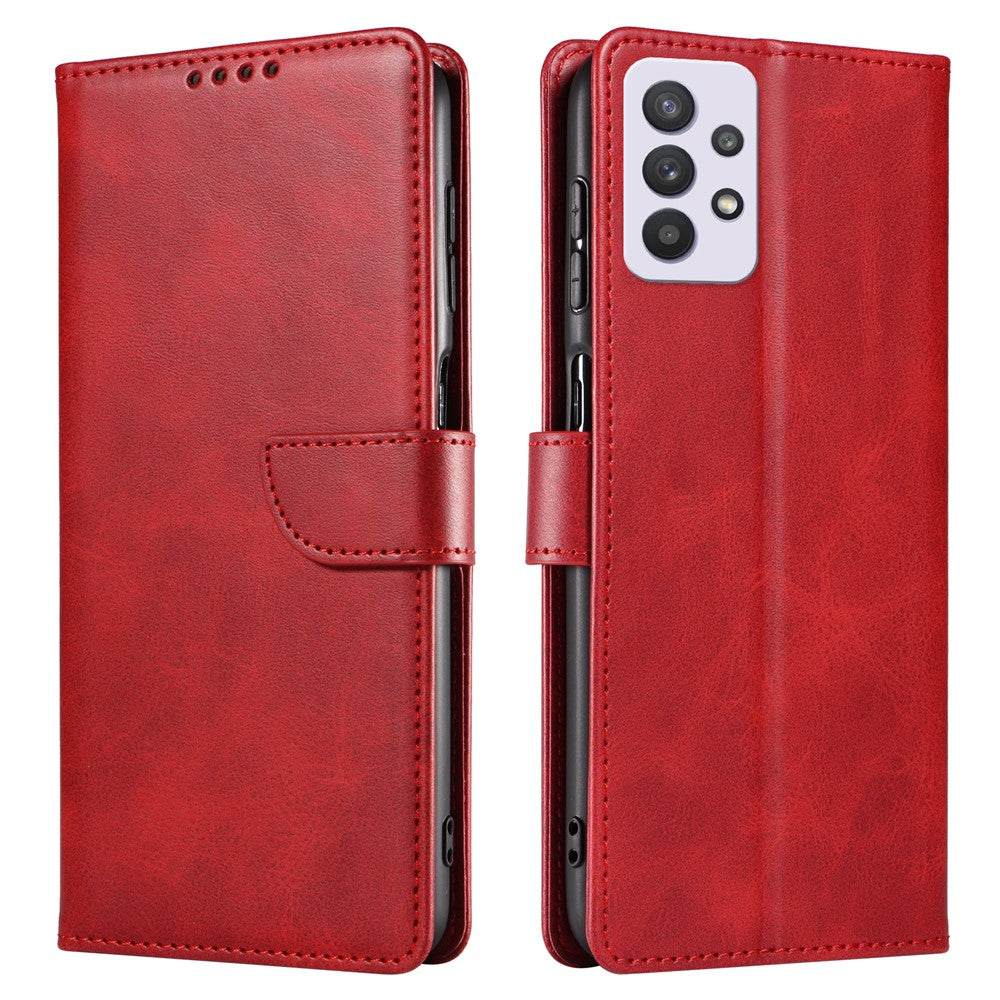 For Samsung Galaxy A33 5G Stand Phone Cover Square Magnetic Clasp Wallet Leather Phone Case