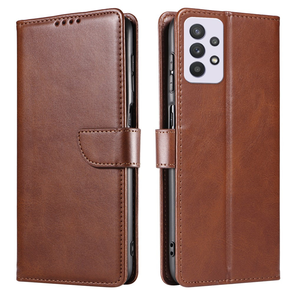 For Samsung Galaxy A33 5G Stand Phone Cover Square Magnetic Clasp Wallet Leather Phone Case