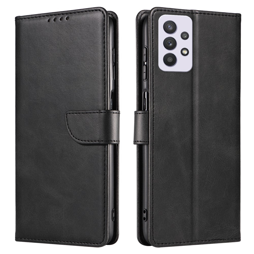 For Samsung Galaxy A33 5G Stand Phone Cover Square Magnetic Clasp Wallet Leather Phone Case