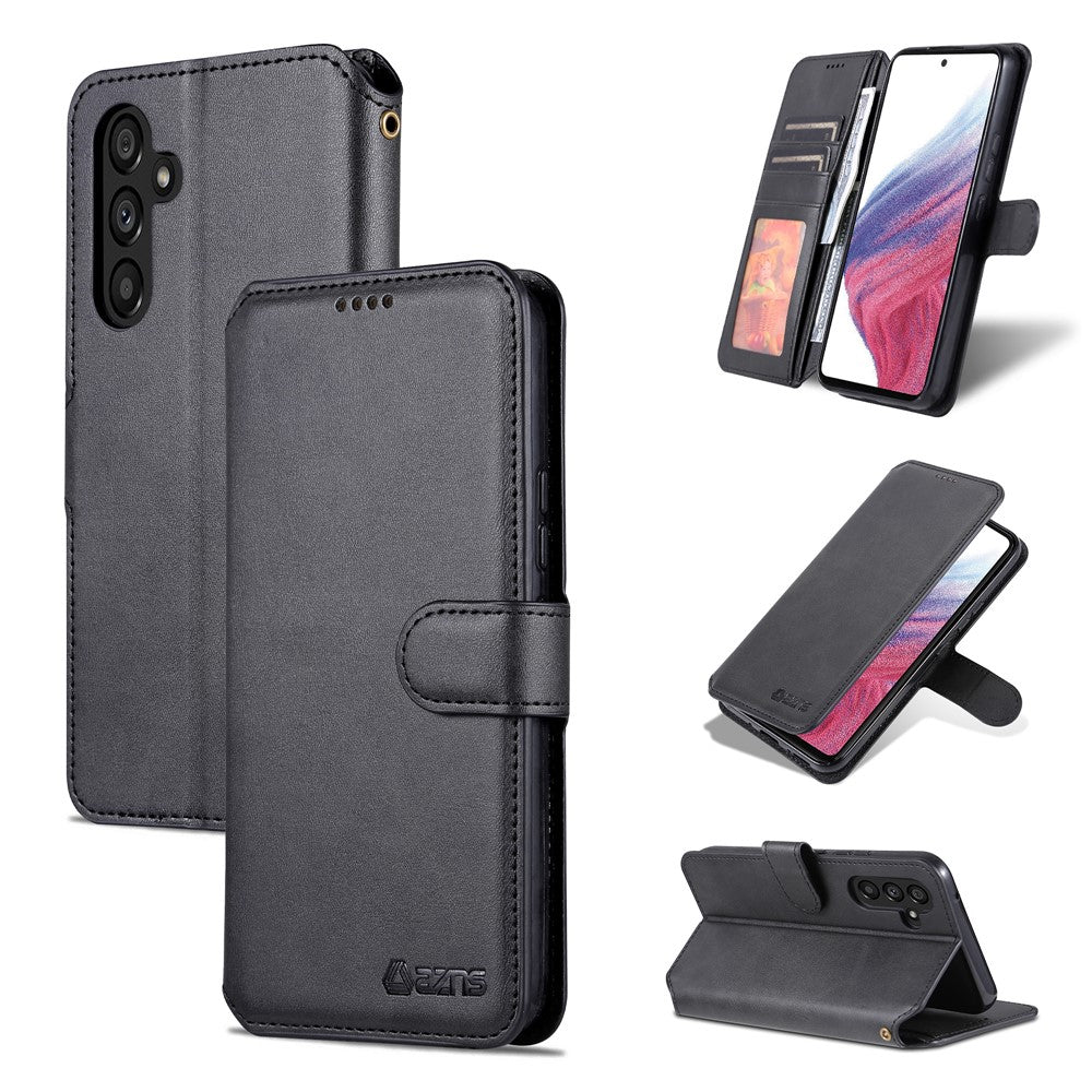 AZNS Phone Case For Samsung Galaxy A54 5G Calf Texture Wallet Stand Leather Protective Phone Cover