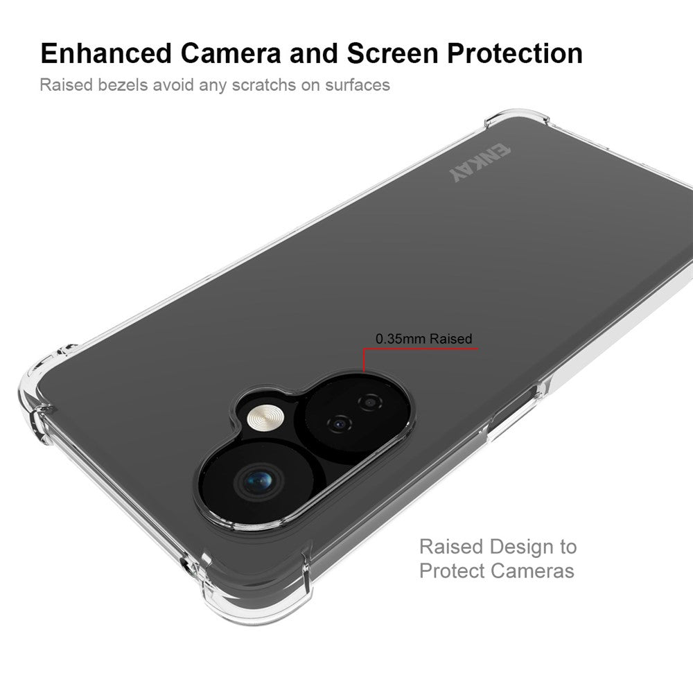 ENKAY HAT PRINCE För OnePlus Nord CE 3 Lite 5G / Nord N30 5G Mjukt TPU mobilskal Halkfri Randig Kant Stötsäker mobilskal