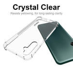 ENKAY HAT PRINCE For Samsung Galaxy A24 4G (162.1 x 77.6 x 8.3mm) Clear TPU Phone Case Thickened Corners Anti-drop Phone Cover