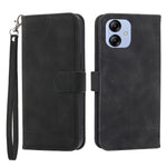 DIERFENG DF-03 for Samsung Galaxy A04e 4G / F04 4G / M04 4G Leather Phone Case Lines Imprinted Stand Phone Wallet Cover