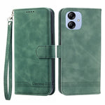 DIERFENG DF-03 for Samsung Galaxy A04e 4G / F04 4G / M04 4G Leather Phone Case Lines Imprinted Stand Phone Wallet Cover
