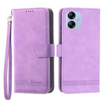 DIERFENG DF-03 for Samsung Galaxy A04e 4G / F04 4G / M04 4G Leather Phone Case Lines Imprinted Stand Phone Wallet Cover