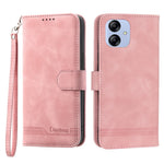 DIERFENG DF-03 for Samsung Galaxy A04e 4G / F04 4G / M04 4G Leather Phone Case Lines Imprinted Stand Phone Wallet Cover