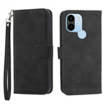 DIERFENG DF-03 for Xiaomi Redmi A1+ 4G / A2+ 4G / Poco C50 4G Leather Phone Case Lines Imprinted Phone Cover with Wallet Stand