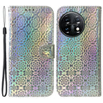 OnePlus 11 5G Stoppsäkert mobilskal Bländande Blommönster Plånboksfodral PU-läder mobilskal