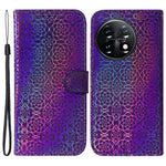 OnePlus 11 5G Stoppsäkert mobilskal Bländande Blommönster Plånboksfodral PU-läder mobilskal