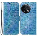 OnePlus 11 5G Stoppsäkert mobilskal Bländande Blommönster Plånboksfodral PU-läder mobilskal