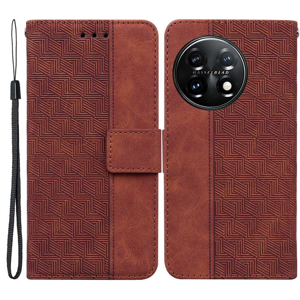 OnePlus 11 5G mobilplånboksfodral stativ tryckt läder fullt skydd mobilmobilfodral