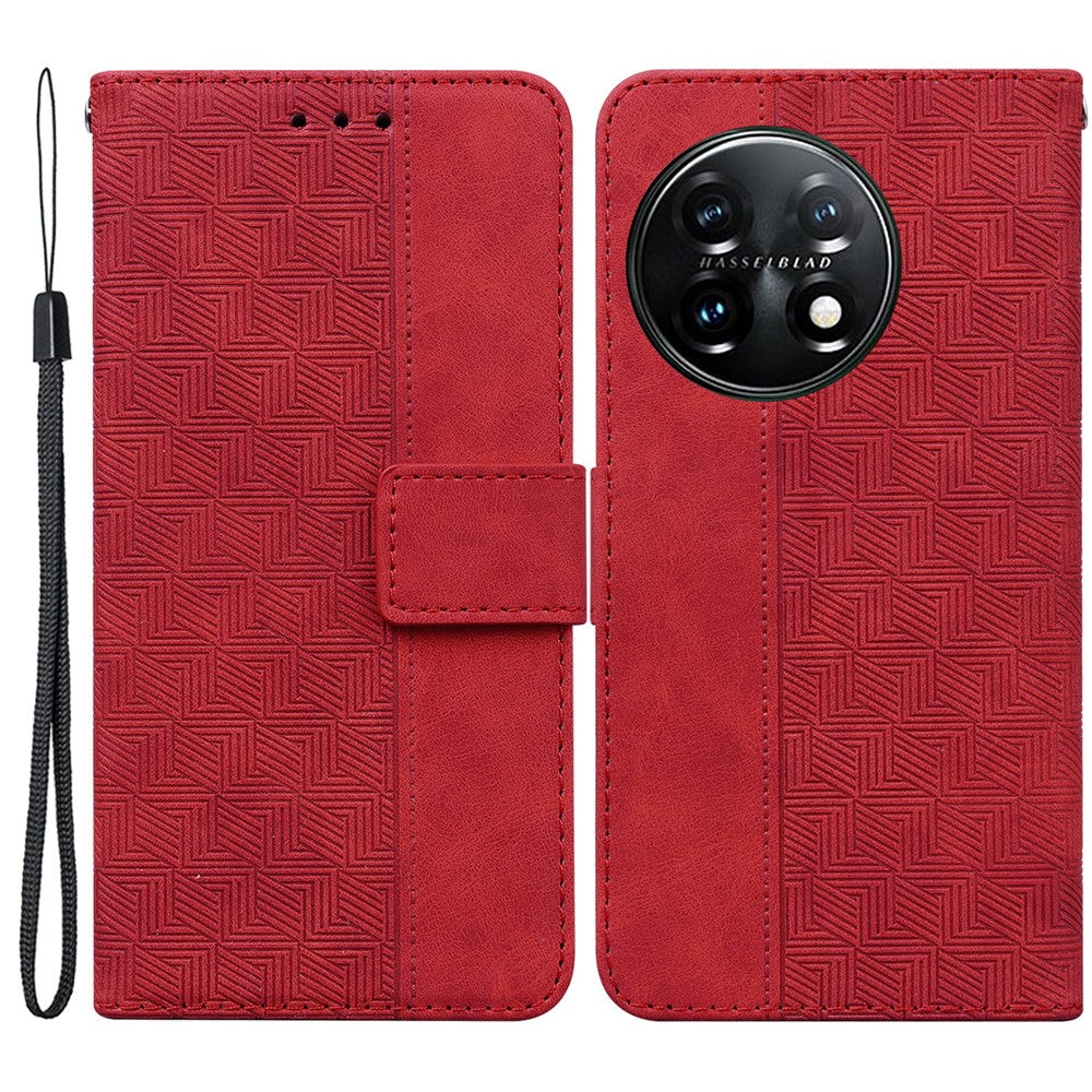 OnePlus 11 5G mobilplånboksfodral stativ tryckt läder fullt skydd mobilmobilfodral