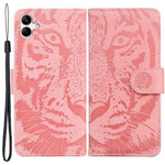 For Samsung Galaxy F04 4G / M04 4G / A04e 4G Stand Wallet Phone Cover Tiger Pattern Imprinted Leather Case