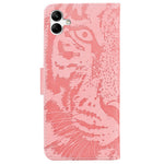 For Samsung Galaxy F04 4G / M04 4G / A04e 4G Stand Wallet Phone Cover Tiger Pattern Imprinted Leather Case