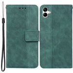 Til Samsung Galaxy A04e 4G / F04 4G / M04 4G Imprintet Telefoncover PU Læderpung Stødsikkert Standercover med Håndrem
