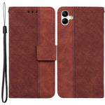 Til Samsung Galaxy A04e 4G / F04 4G / M04 4G Imprintet Telefoncover PU Læderpung Stødsikkert Standercover med Håndrem