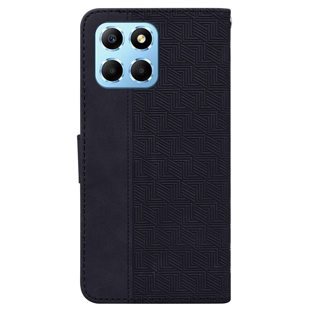 For Honor X8 5G Anti-Scratch Imprinted Leather Phone Case Phone Wallet Stand Cover