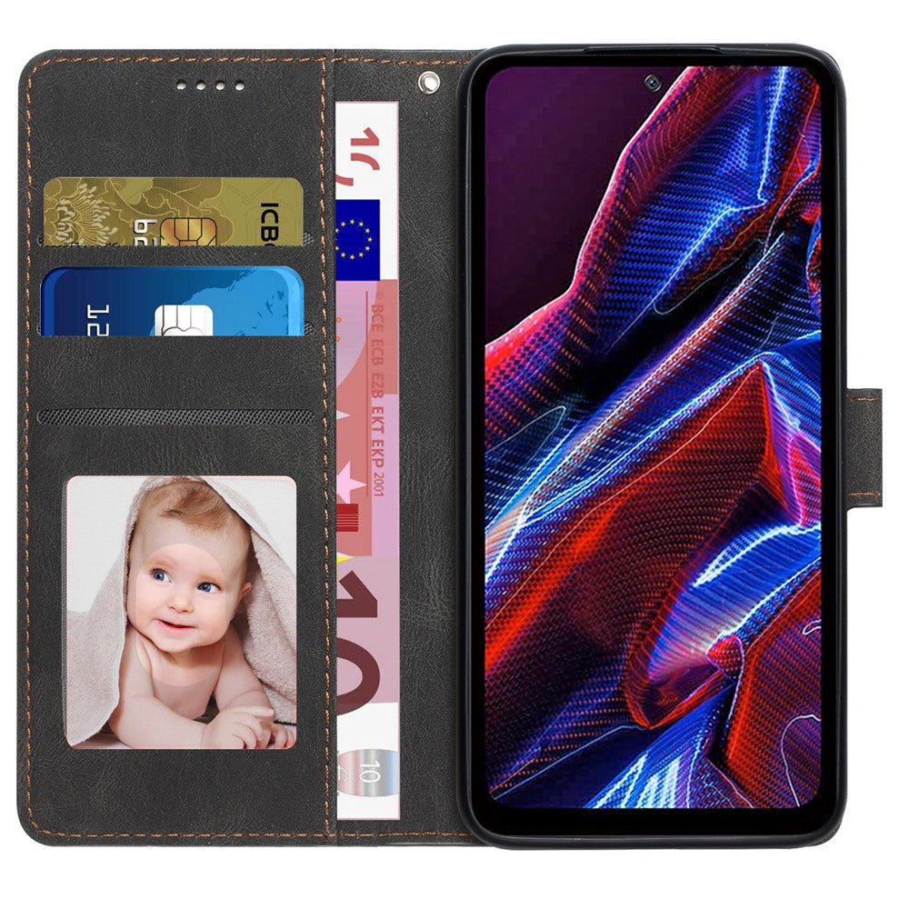 Xiaomi Redmi Note 12 Pro+ 5G / Note 12 Explorer 5G Läderfodral med stativ, plånboksfodral och rem