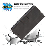 For Samsung Galaxy A24 4G (162.1 x 77.6 x 8.3mm) Drop-proof Leather Phone Case Stand Wallet Cover with Strap