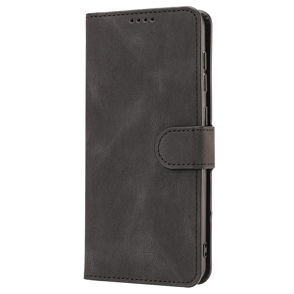 For Samsung Galaxy A24 4G (162.1 x 77.6 x 8.3mm) Drop-proof Leather Phone Case Stand Wallet Cover with Strap