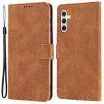 For Samsung Galaxy A24 4G (162.1 x 77.6 x 8.3mm) Drop-proof Leather Phone Case Stand Wallet Cover with Strap