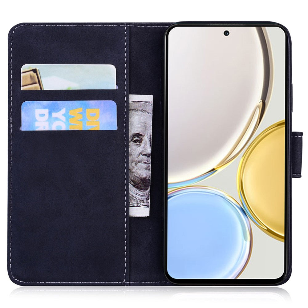 For Honor X8 5G Butterfly Pattern Printing TPU+PU Leather Phone Case Wallet Phone Stand Cover