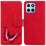 For Honor X8 5G Butterfly Pattern Printing TPU+PU Leather Phone Case Wallet Phone Stand Cover
