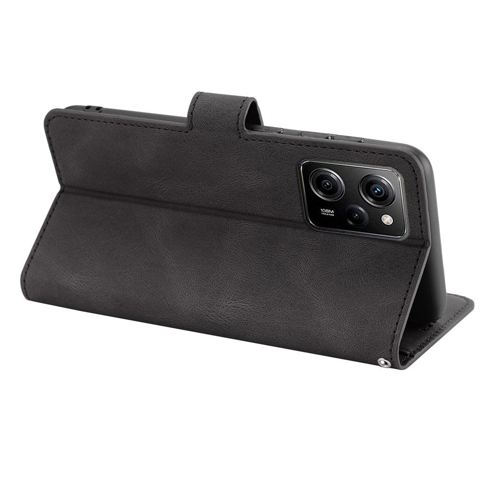 For Xiaomi Redmi Note 12 Pro 5G / Note 12 Pro Speed 5G / Poco X5 Pro 5G PU Leather Stand Wallet Cover with Strap
