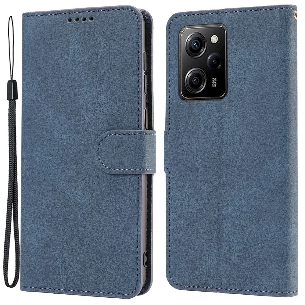 For Xiaomi Redmi Note 12 Pro 5G / Note 12 Pro Speed 5G / Poco X5 Pro 5G PU Leather Stand Wallet Cover with Strap
