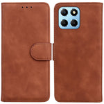 Til Honor X8 5G Anti-fingeraftryk læder telefoncover ensfarvet standerpungcover