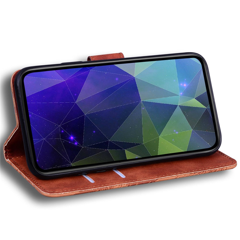 Til Honor X8 5G Anti-fingeraftryk læder telefoncover ensfarvet standerpungcover