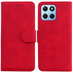 Til Honor X8 5G Anti-fingeraftryk læder telefoncover ensfarvet standerpungcover