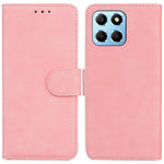 Til Honor X8 5G Anti-fingeraftryk læder telefoncover ensfarvet standerpungcover