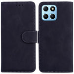 Til Honor X8 5G Anti-fingeraftryk læder telefoncover ensfarvet standerpungcover
