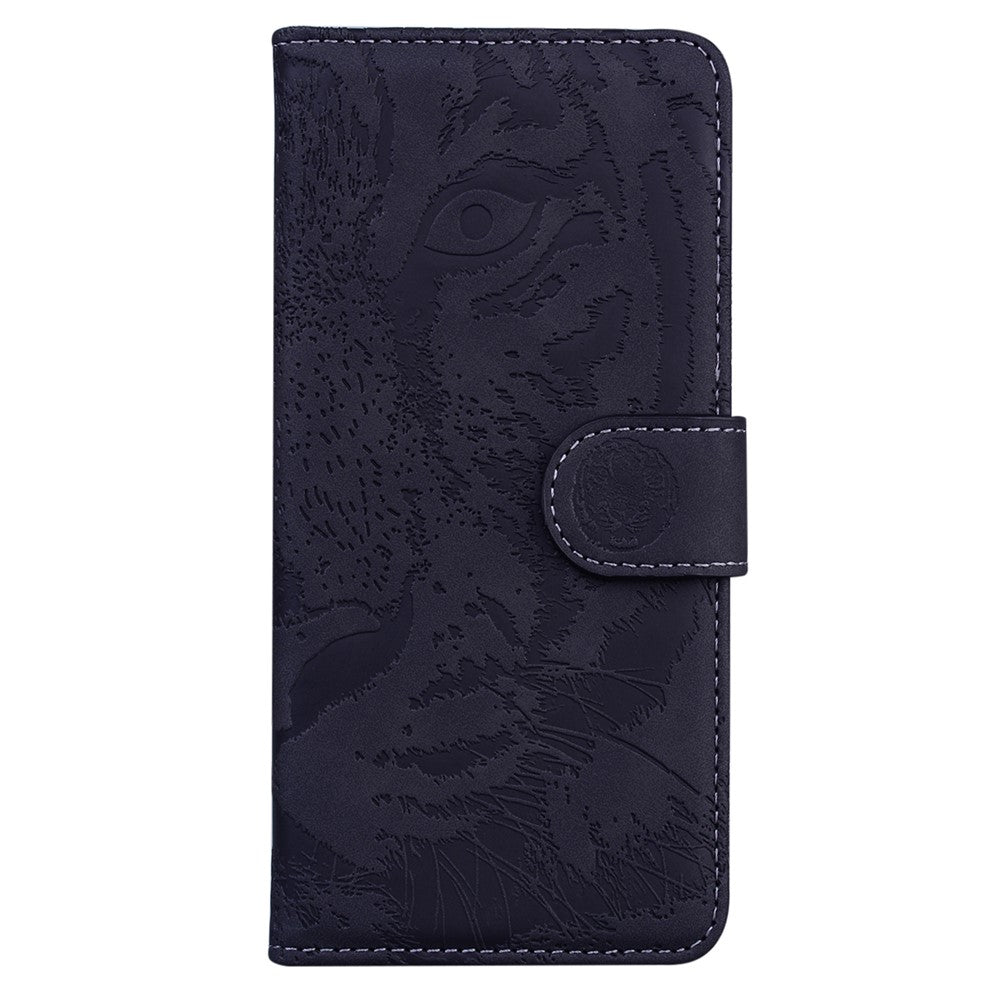 For Honor X8 5G Cell Phone Case Stand Wallet Tiger Pattern Imprinted PU Leather Flip Phone Cover