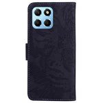 For Honor X8 5G Cell Phone Case Stand Wallet Tiger Pattern Imprinted PU Leather Flip Phone Cover